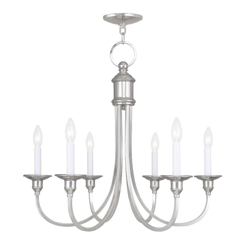 Livex Lighting Cranford 6 - Light Chandelier in  Polished Nickel