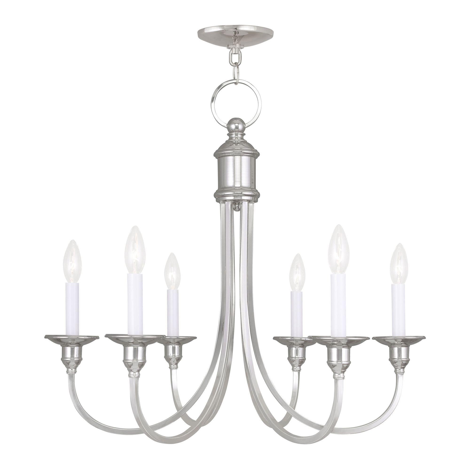 Livex Lighting Cranford 6 - Light Chandelier in  Polished Nickel
