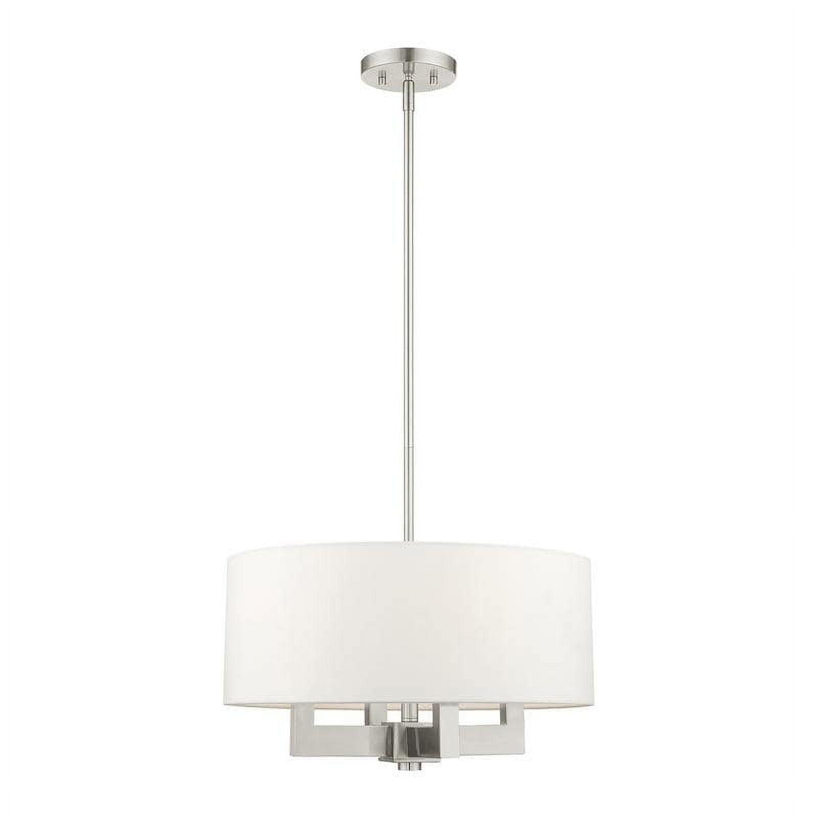 Livex Lighting Cresthaven 4 - Light Chandelier in  Brushed Nickel