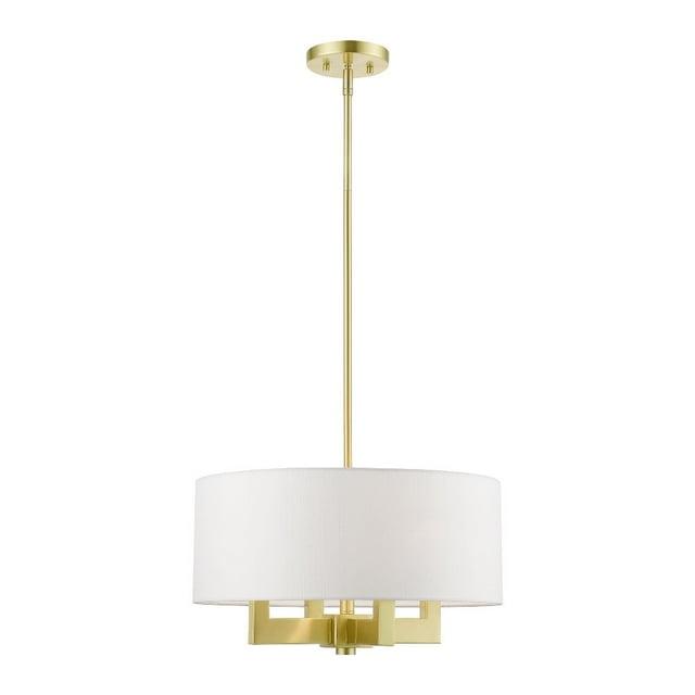 Livex Lighting Cresthaven 4 - Light Chandelier in  Satin Brass