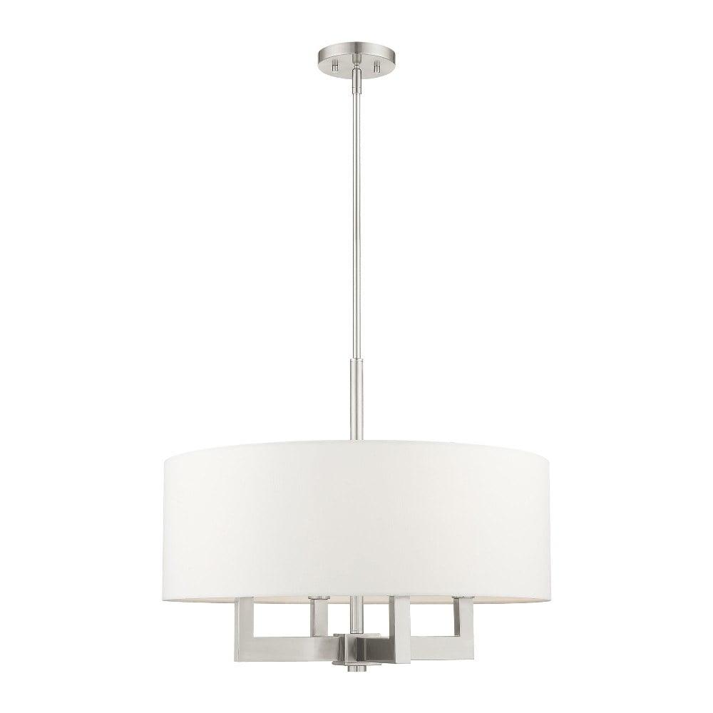 Livex Lighting Cresthaven 4 - Light Chandelier in  Brushed Nickel