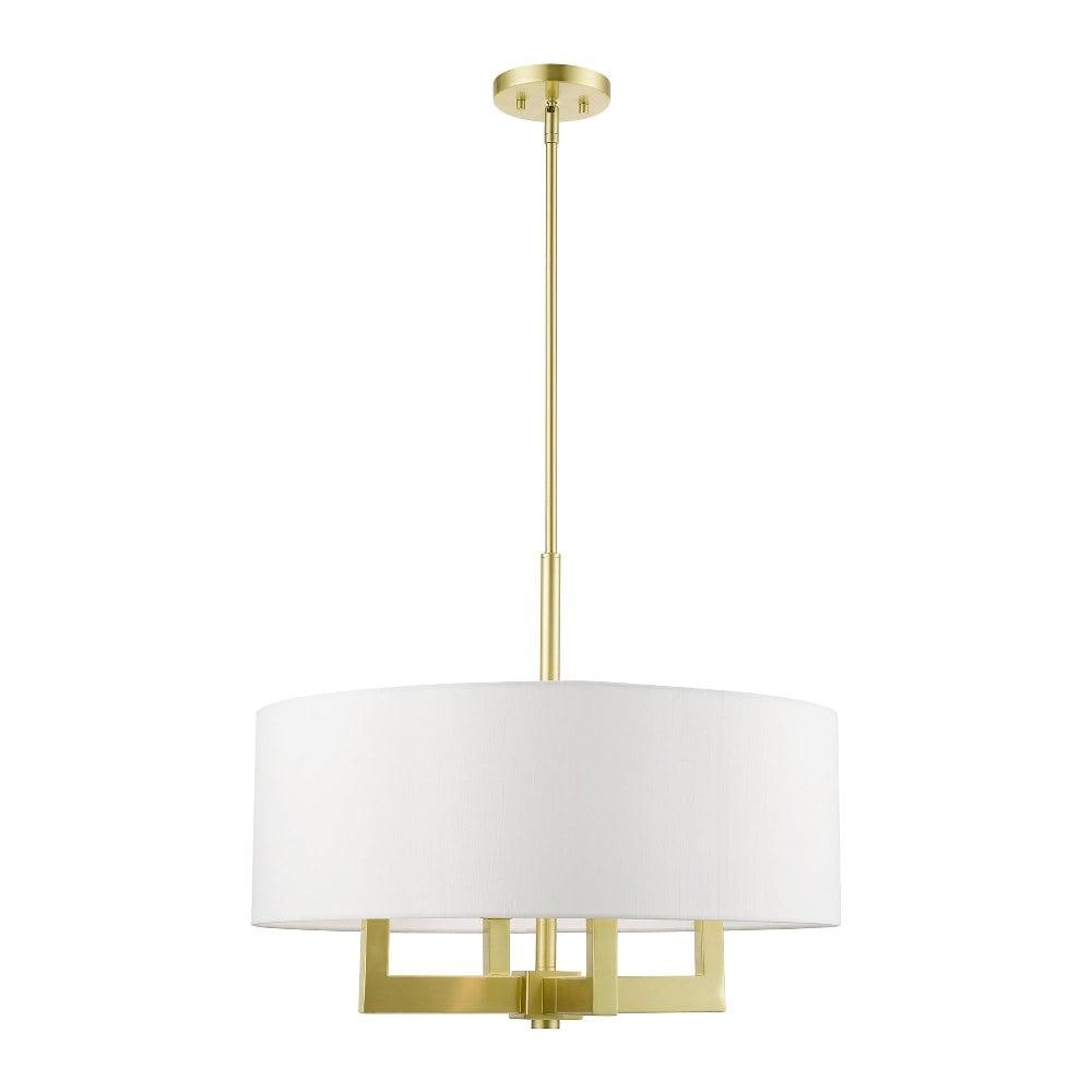 Livex Lighting Cresthaven 4 - Light Chandelier in  Satin Brass