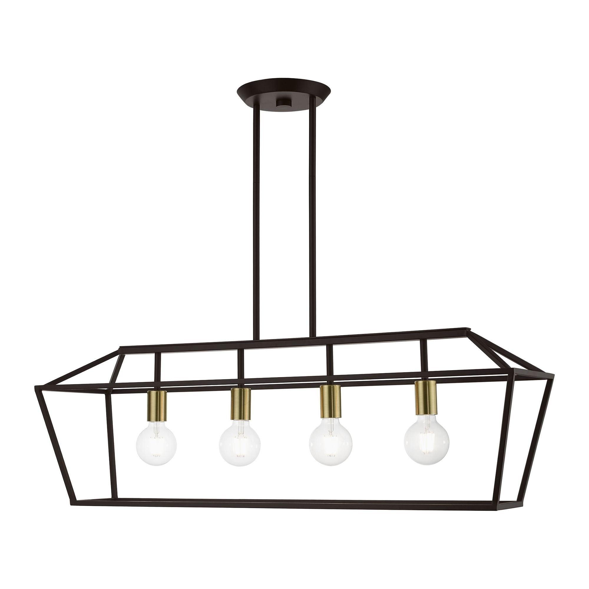 Livex Lighting Devone 4 - Light Chandelier in  Bronze/Antique Brass