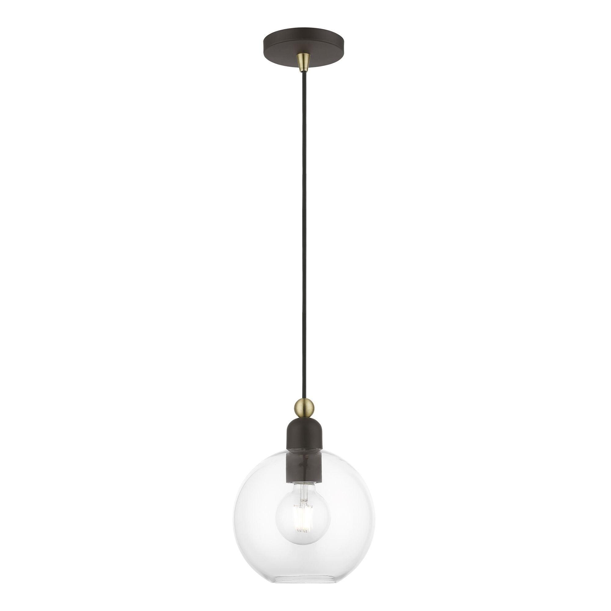 Livex Lighting Downtown 1 - Light Pendant in  Bronze/Antique Brass