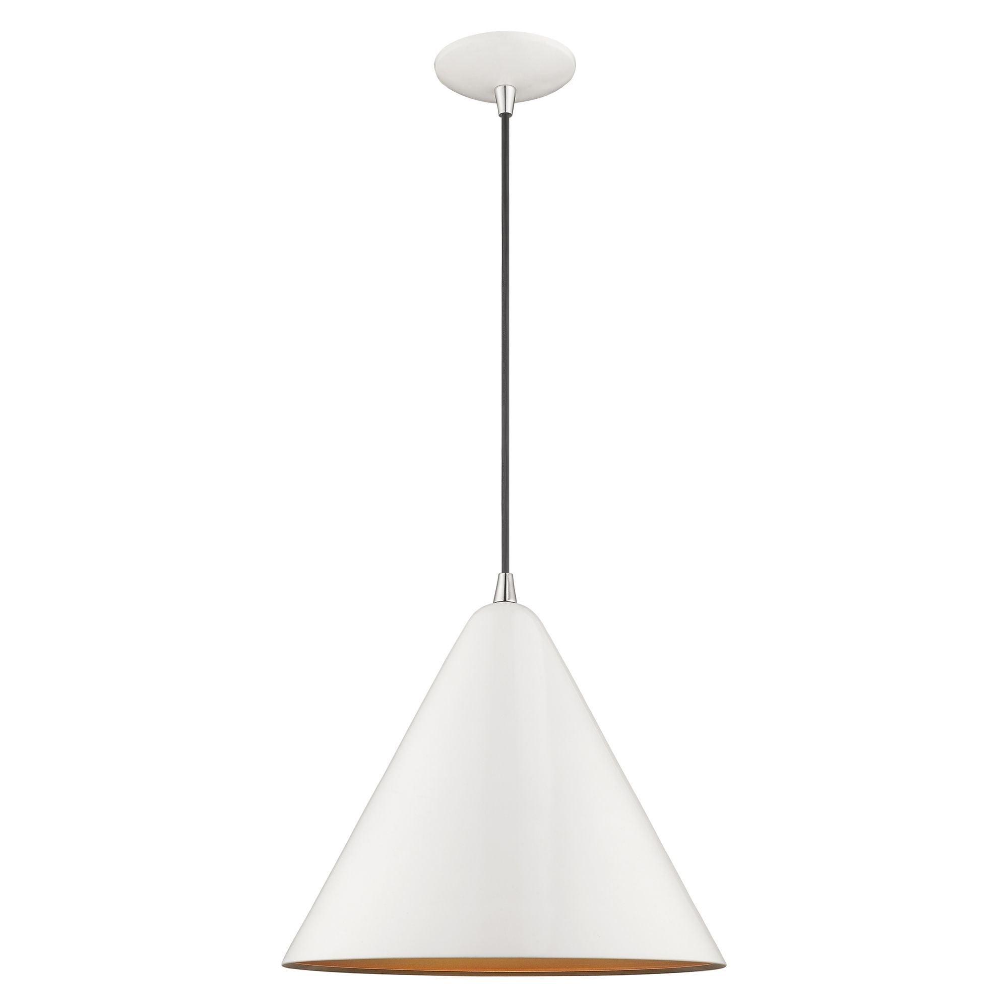 Livex Lighting Dulce 1 - Light Pendant in  Shiny White