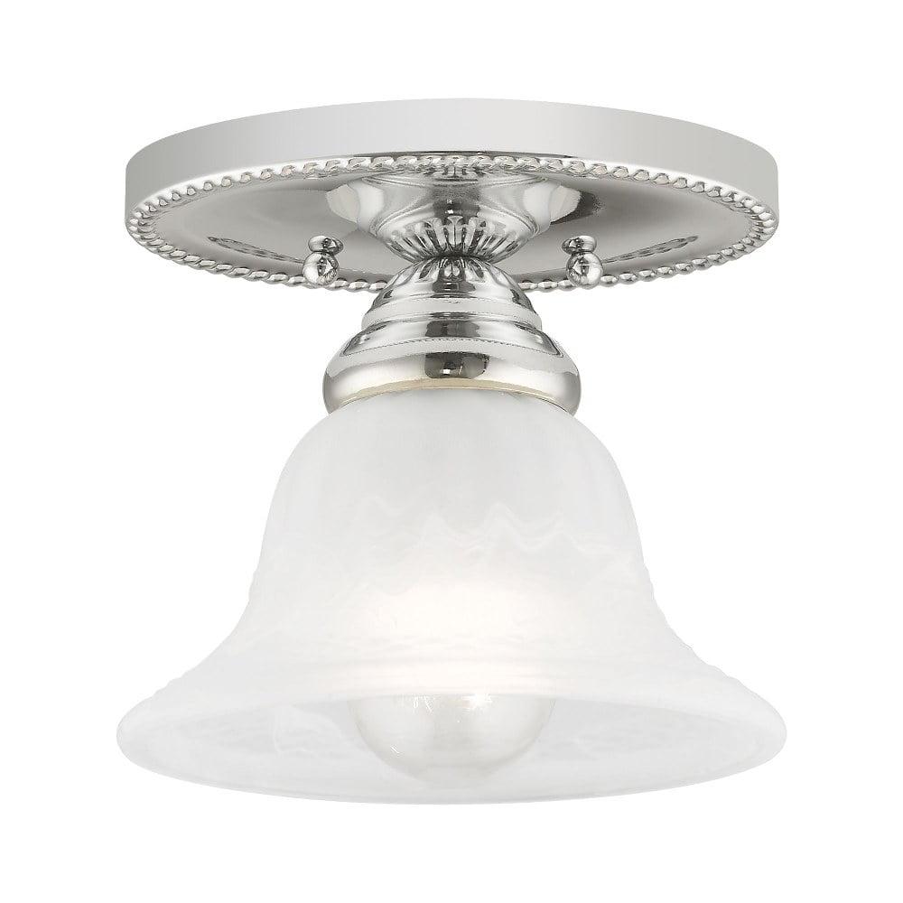 Livex Lighting Edgemont 1 - Light Flush Mount in  Polished Chrome