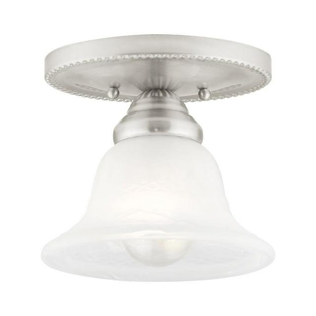 Livex Lighting Edgemont 1 - Light Flush Mount in  Brushed Nickel