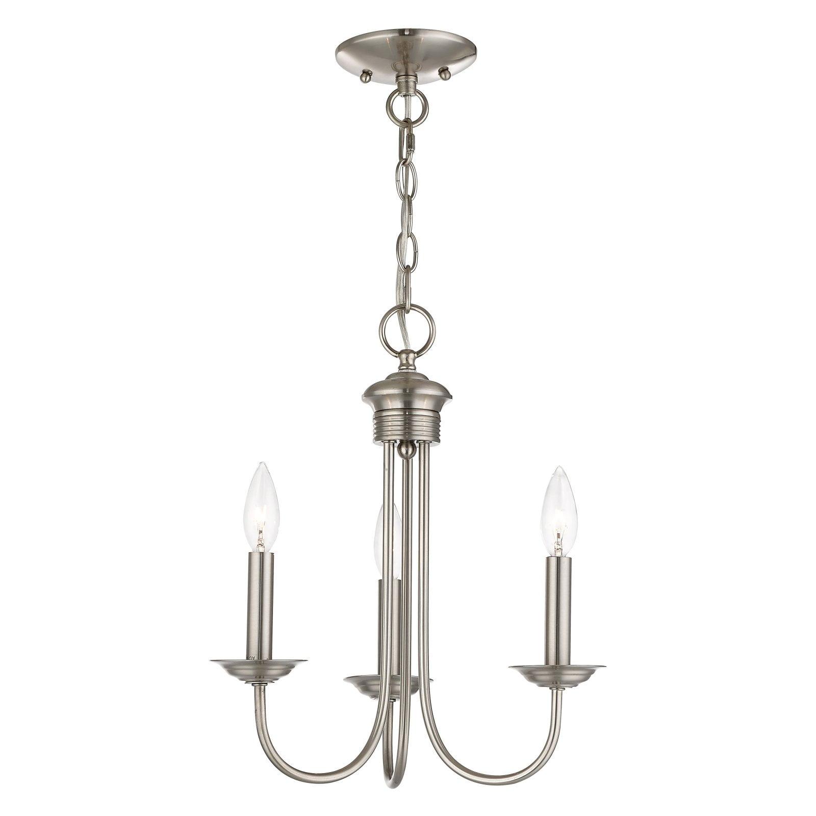 Livex Lighting Estate 3 - Light Chandelier in  Brushed Nickel