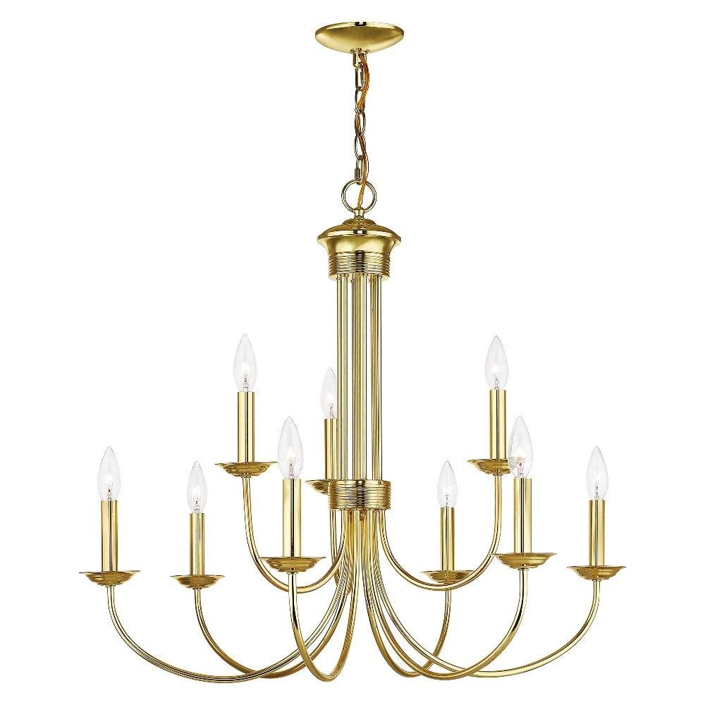 Estate Elegance 9-Light Polished Brass Traditional Chandelier