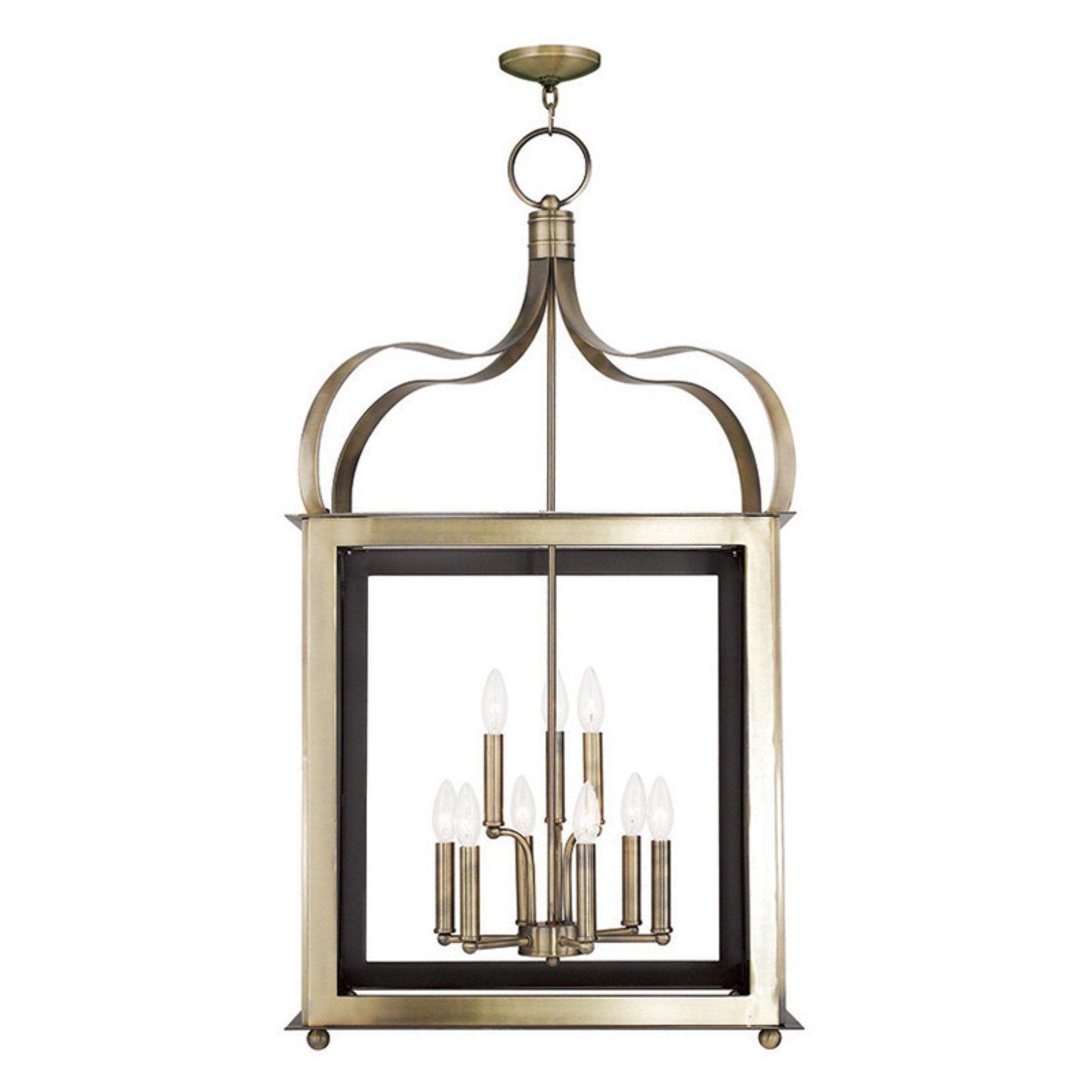 Livex Lighting Garfield 9 - Light Pendant in  Antique Brass