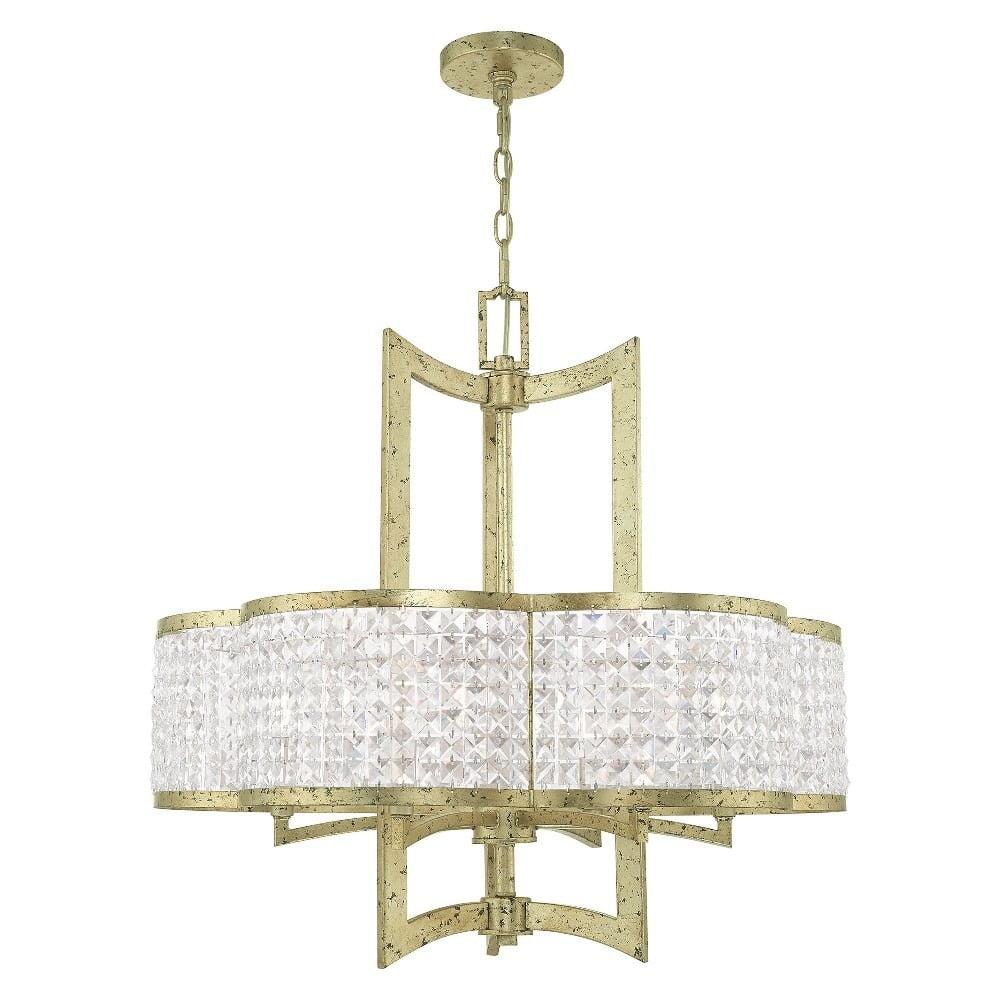 Livex Lighting Grammercy 6 - Light Chandelier in  Winter Gold