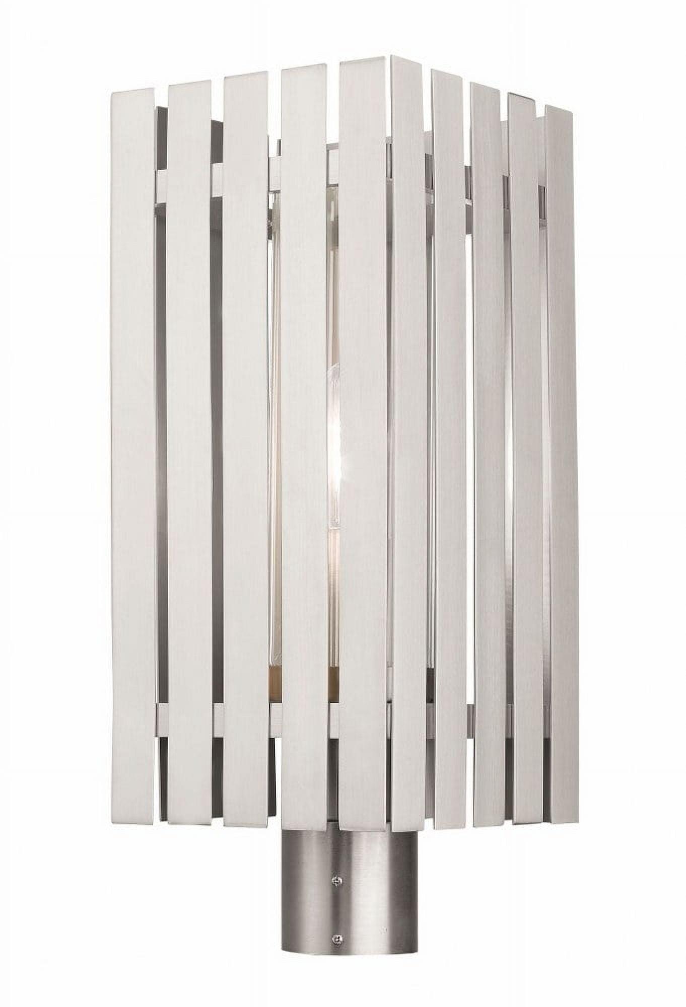 Livex Lighting Greenwich 1 - Light Post Light in  Brushed Nickel