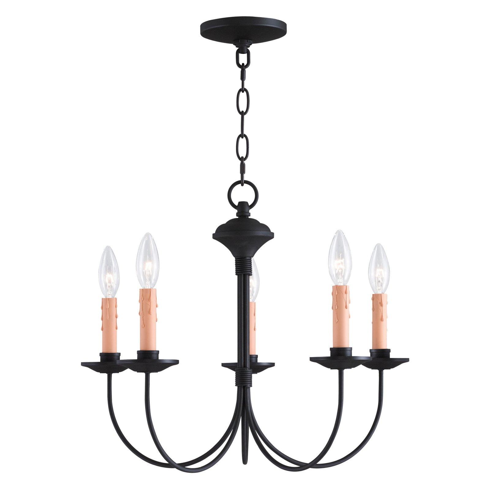 Elegant Heritage 5-Light Black Candelabra Chandelier