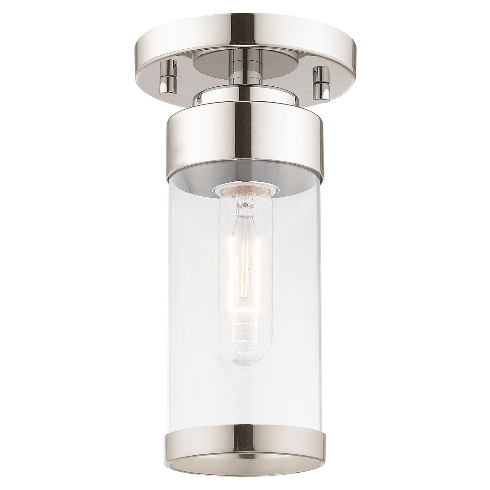 Livex Lighting Hillcrest 1 - Light Flush Mount in  Polished Chrome