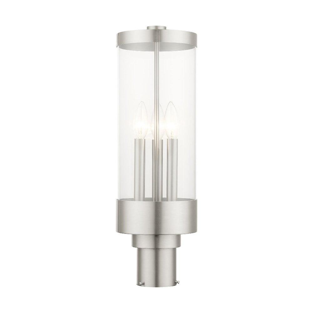 Livex Lighting Hillcrest 3 - Light Post Light in  Brushed Nickel