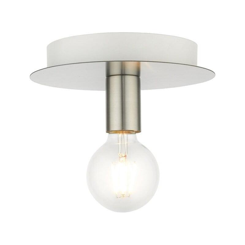 Livex Lighting Hillview 1 - Light Flush Mount in  Brushed Nickel