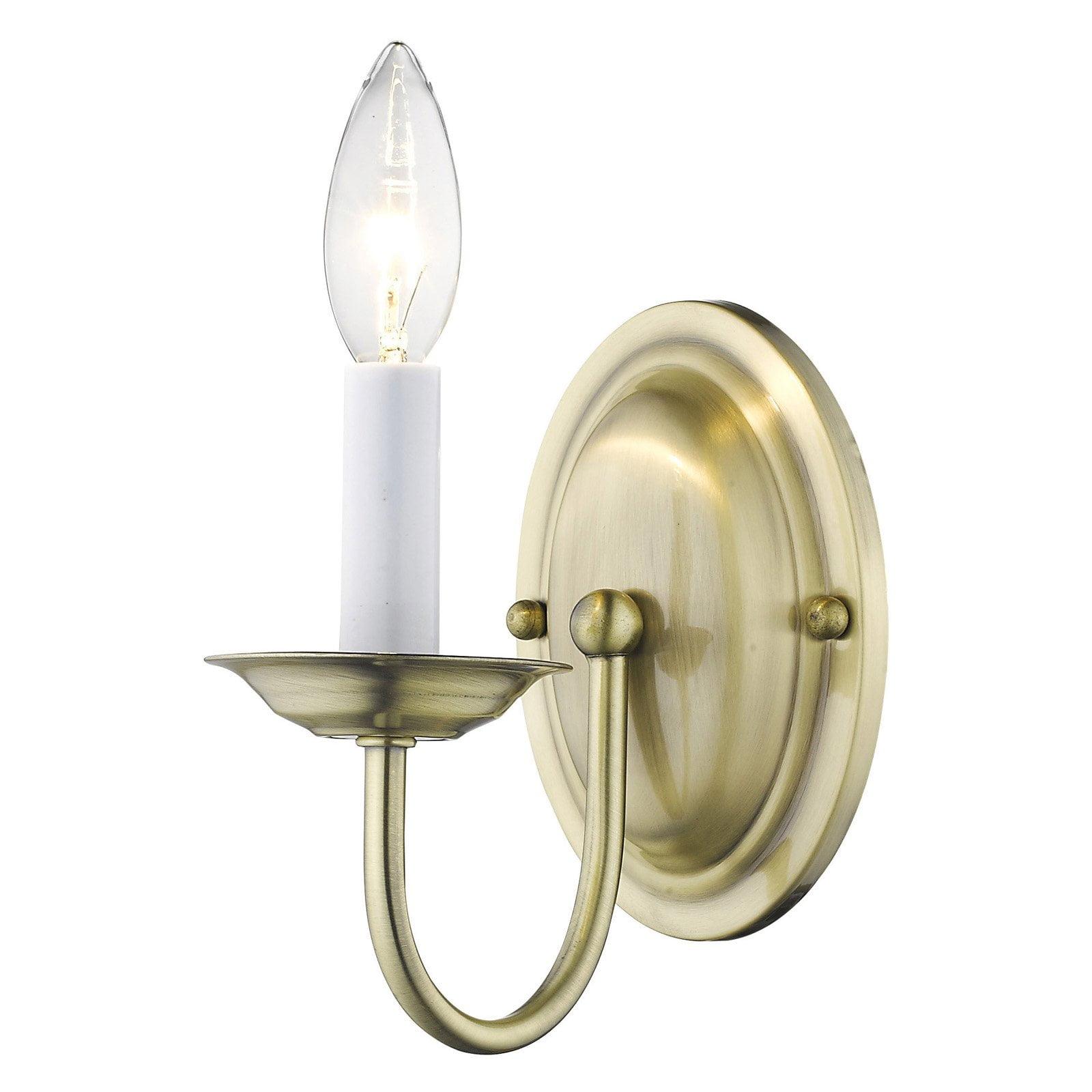 Livex Lighting Home Basics 1 - Light Wall Light in  Antique Brass