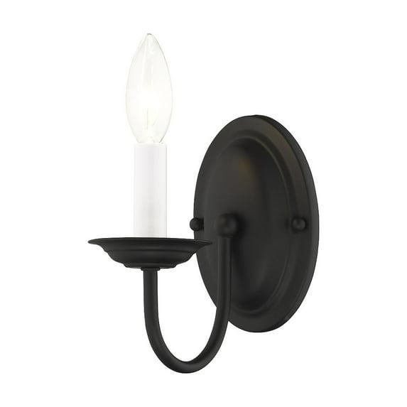 1 Light Wall Sconce - Finish: Black