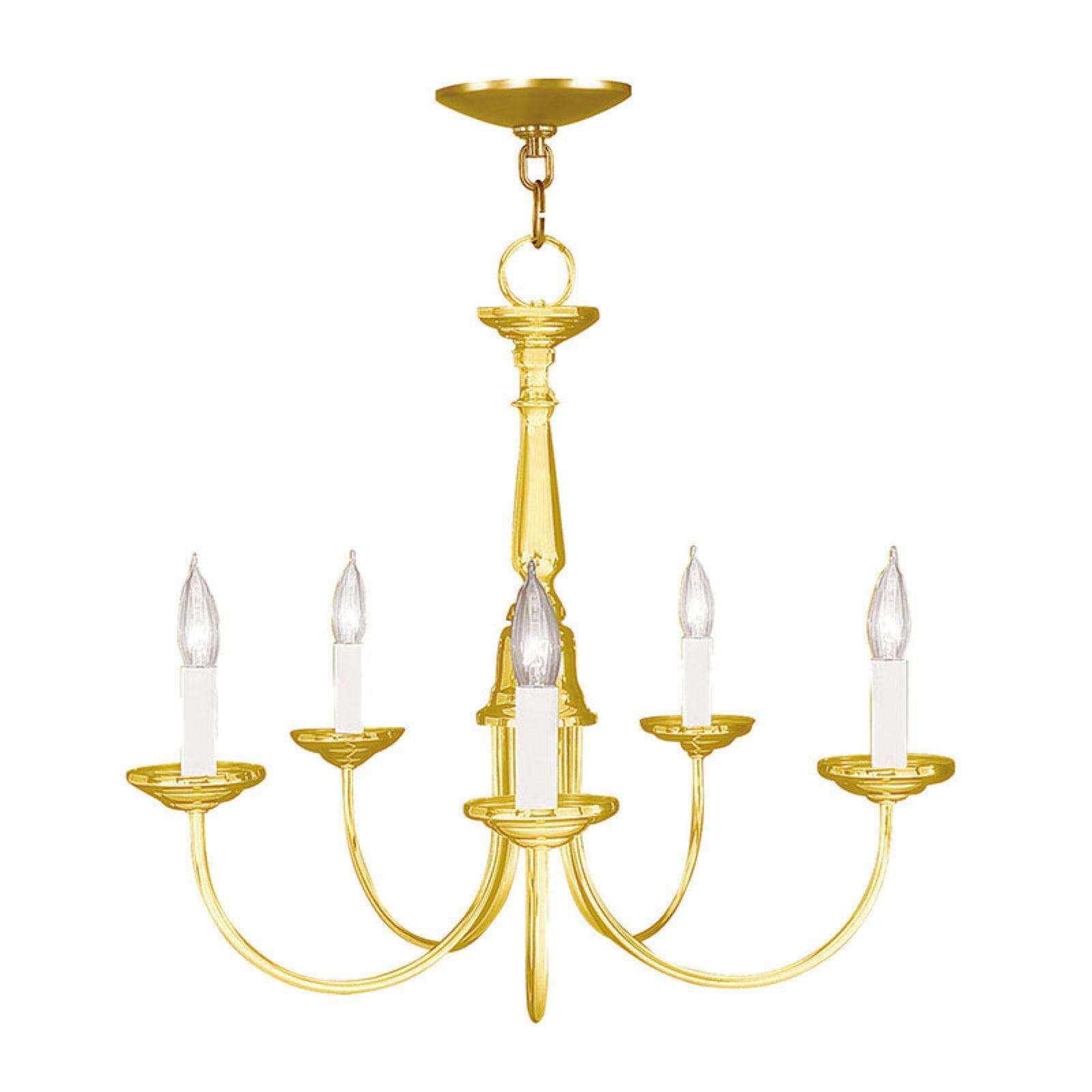 Livex Lighting Home Basics 5 - Light Chandelier in  Brushed Nickel