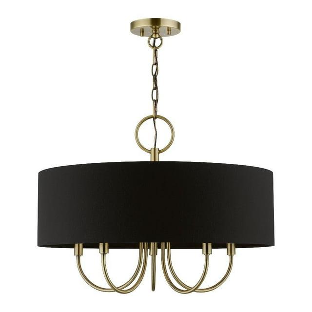 Livex Lighting Huntington 5 - Light Pendant in  Antique Brass