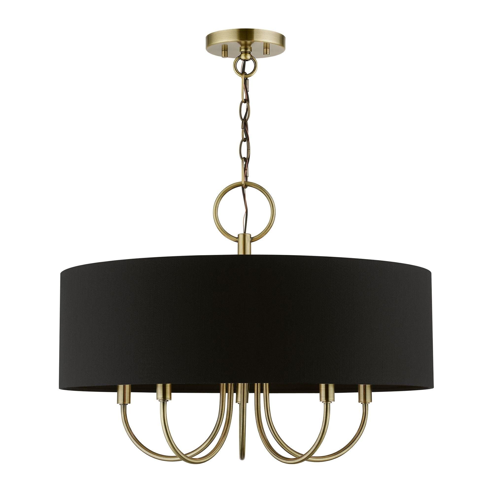Livex Lighting Huntington 5 - Light Pendant in  Antique Brass