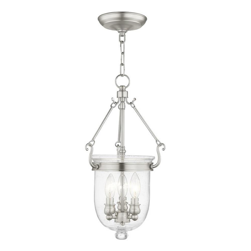 Livex Lighting Jefferson 3 - Light Chandelier in  Brushed Nickel