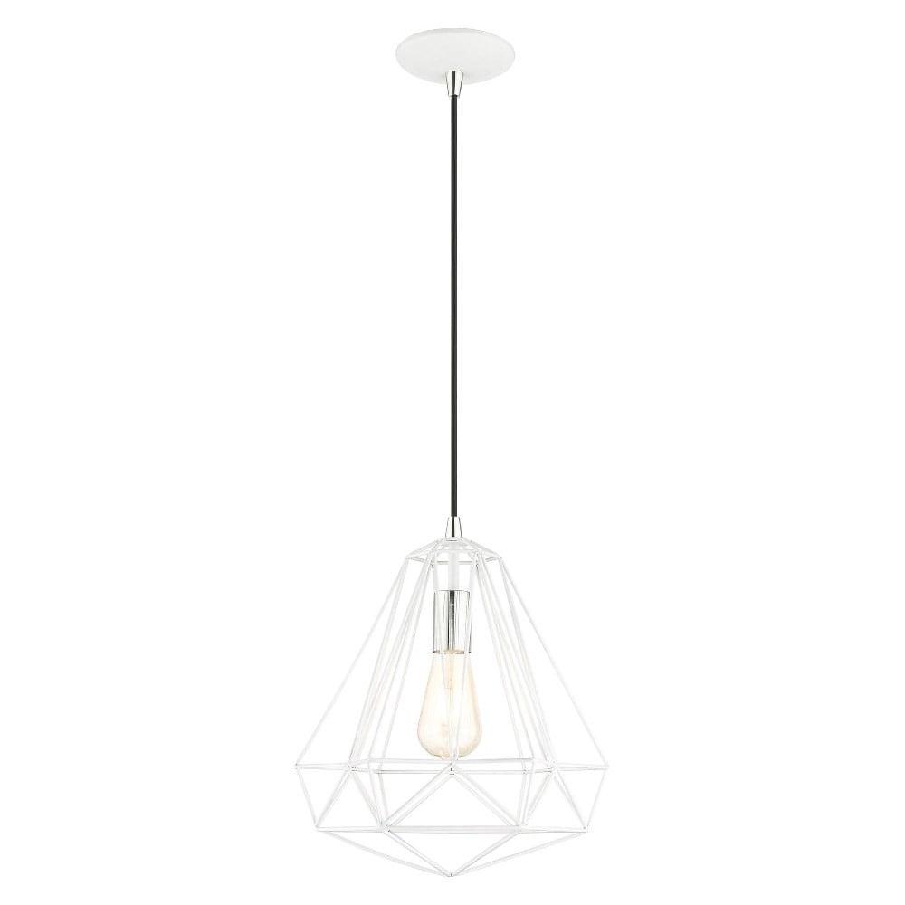 Livex Lighting Knox 1 - Light Pendant ,  Shiny White