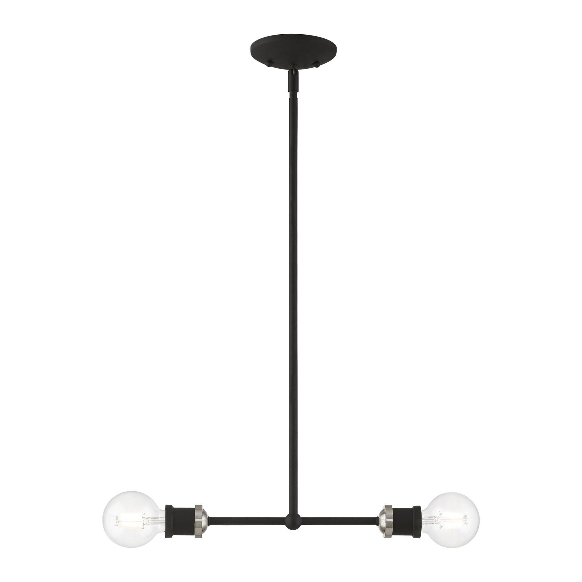 Livex Lighting Lansdale 2 - Light Chandelier in Black/Brushed Nickel