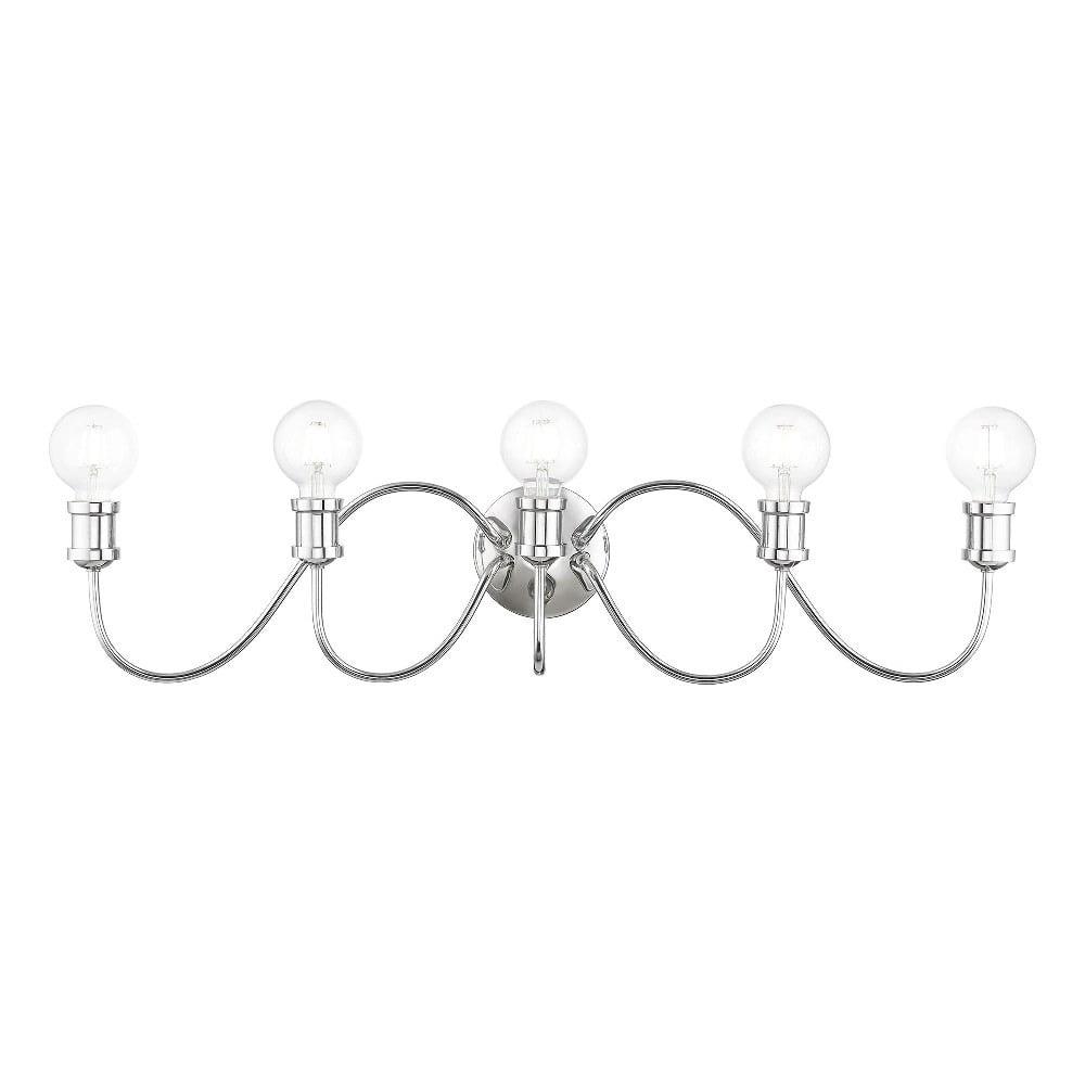 Lansdale Polished Chrome 5-Light Transitional Vanity Sconce