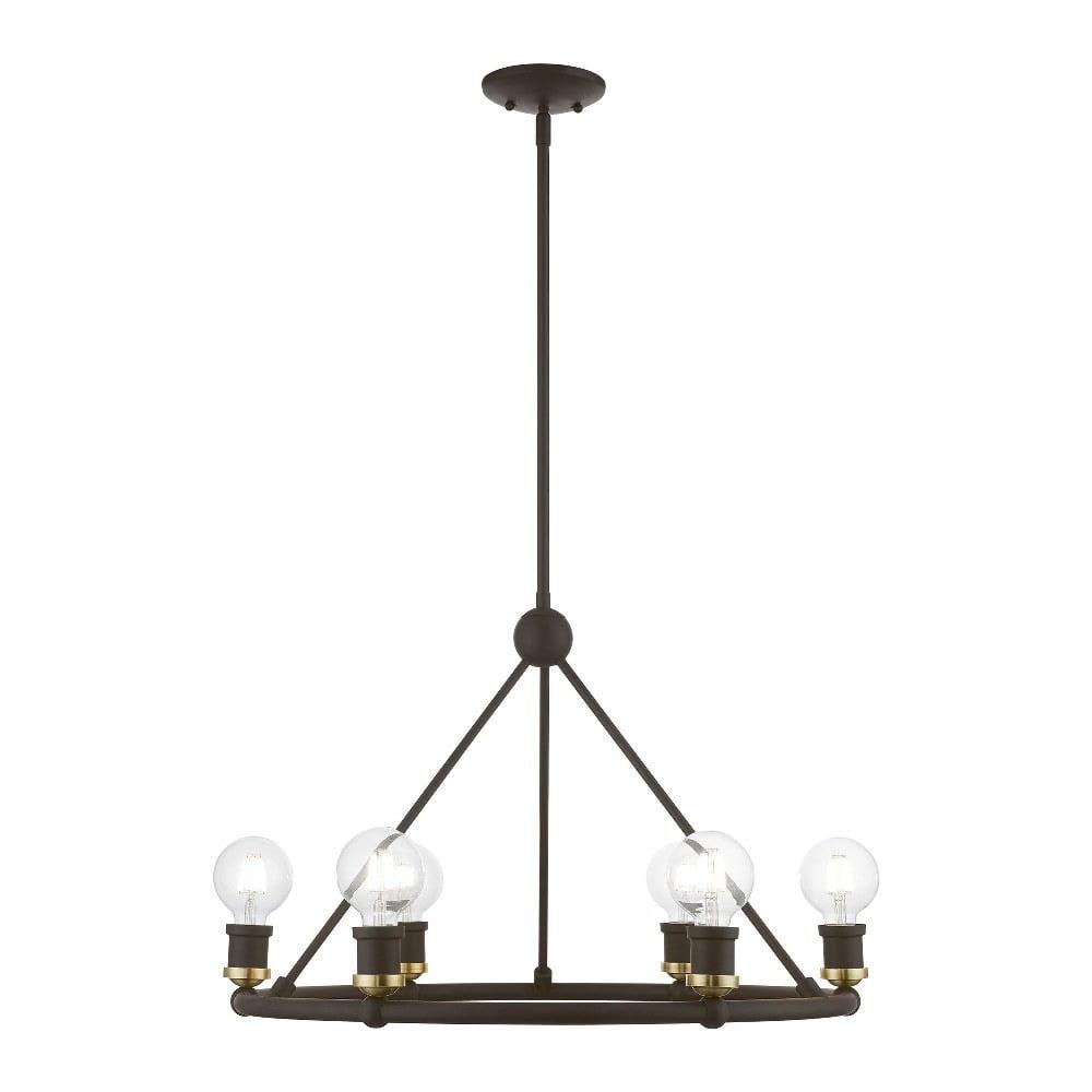 Livex Lighting Lansdale 6 - Light Chandelier in  Bronze/Antique Brass