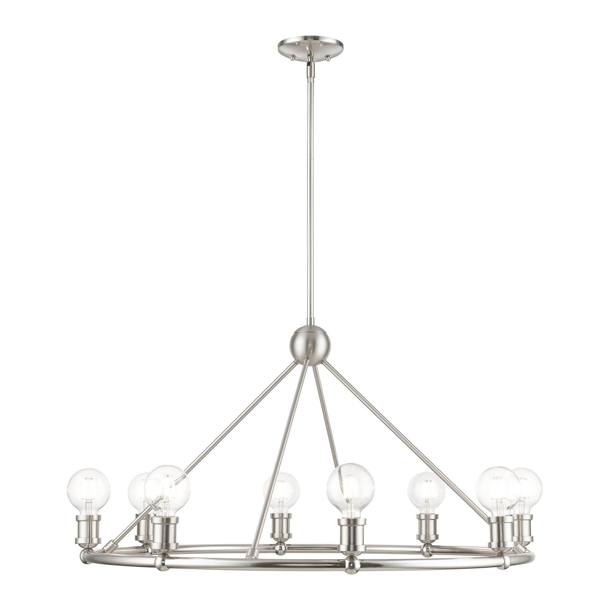 Livex Lighting Lansdale 8 - Light Chandelier in Brushed Nickel