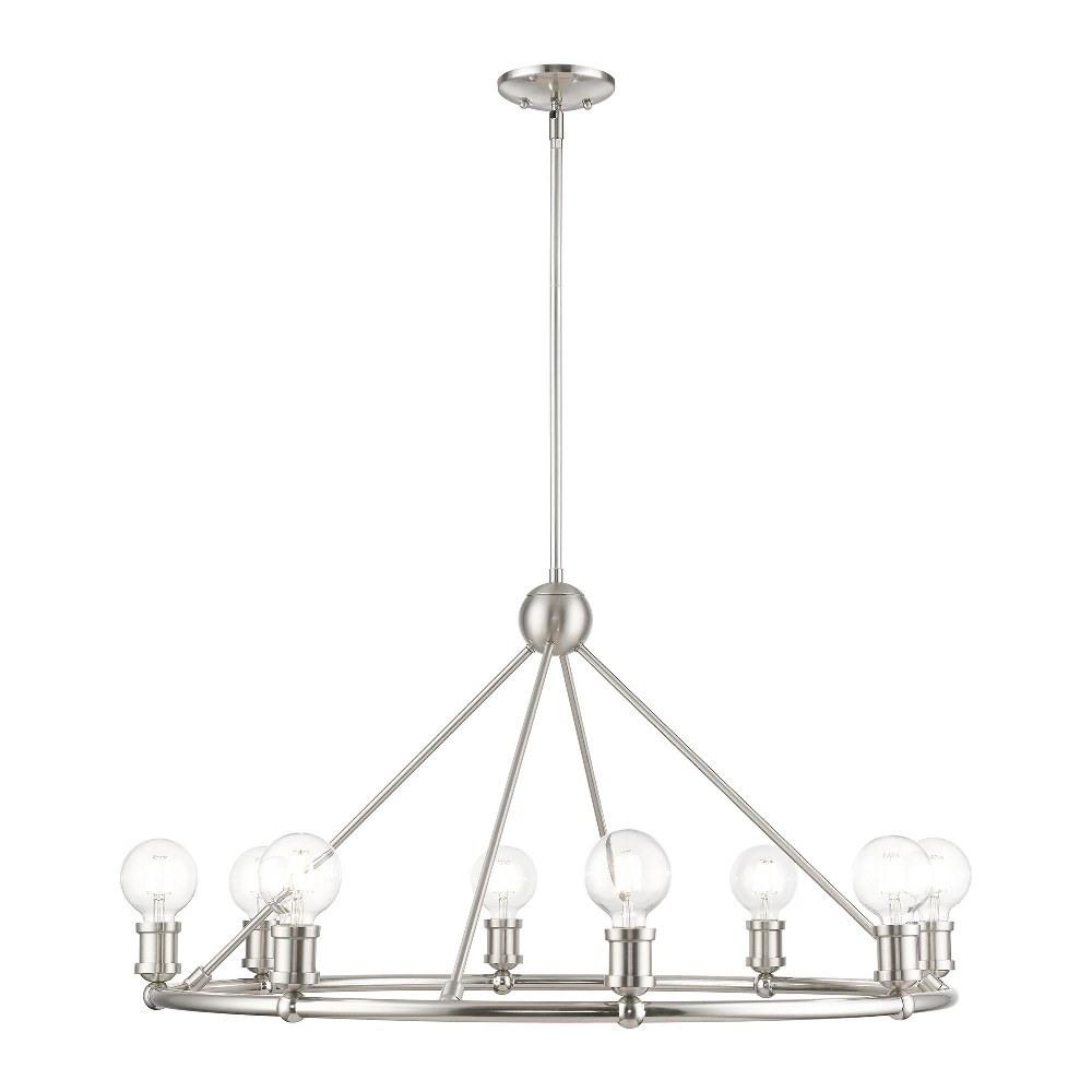 Livex Lighting Lansdale 8 - Light Chandelier in Brushed Nickel