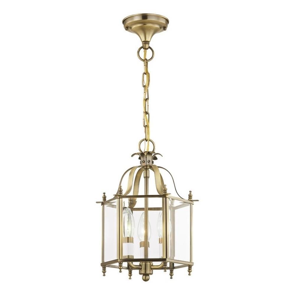 Livex Lighting Livingston 3 - Light Pendant in  Antique Brass