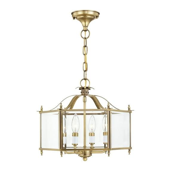 Livex Lighting Livingston 4 - Light Pendant in  Antique Brass