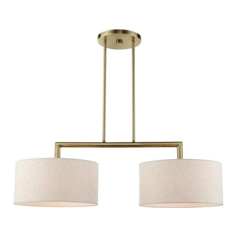 Livex Lighting Meridian 2 - Light Chandelier in  Antique Brass