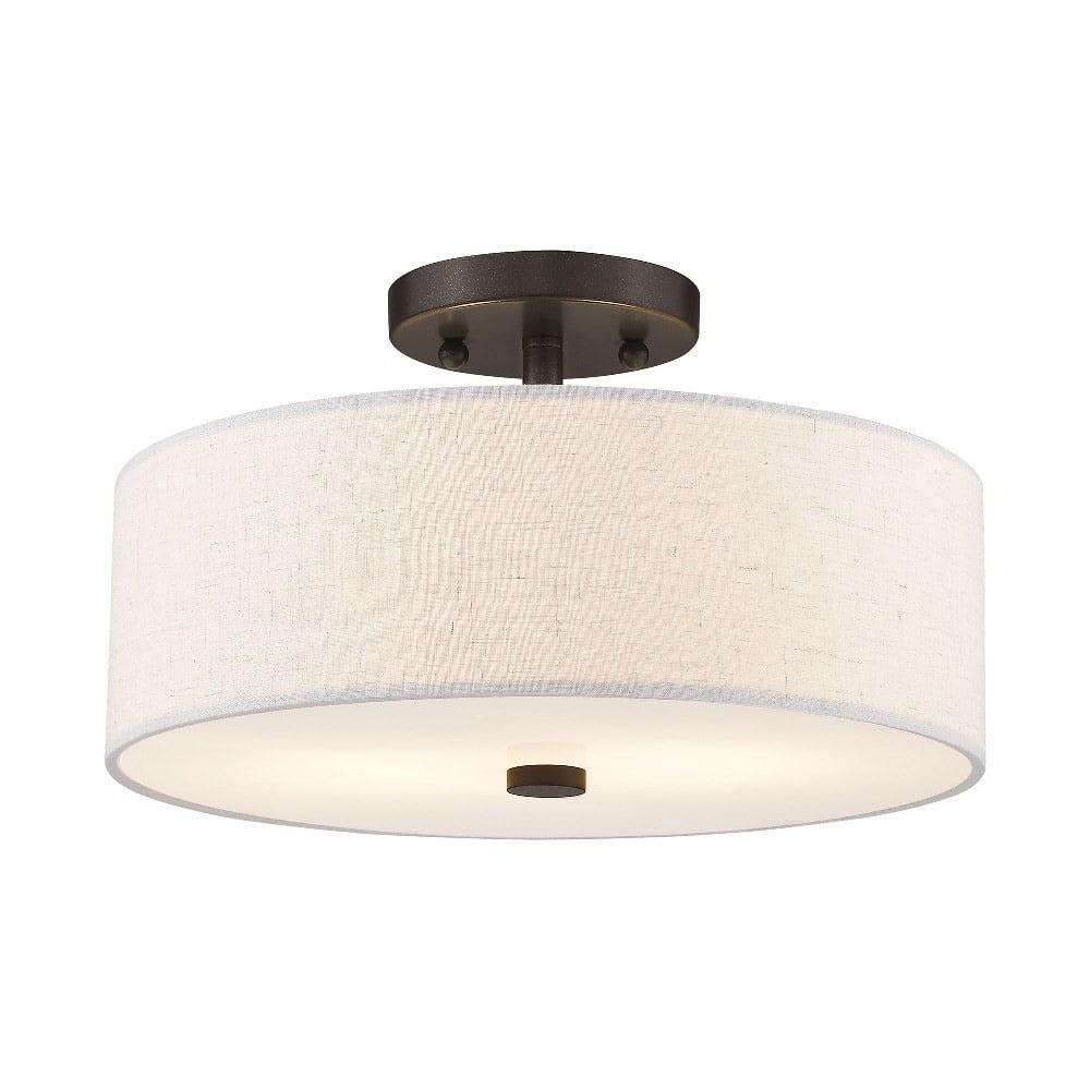 Livex Lighting - Meridian - 2 Light Semi-Flush Mount in Modern Style - 13 Inches