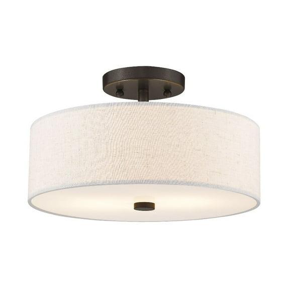 Livex Lighting Meridian 2 - Light Semi-Flush Mount in  English Bronze
