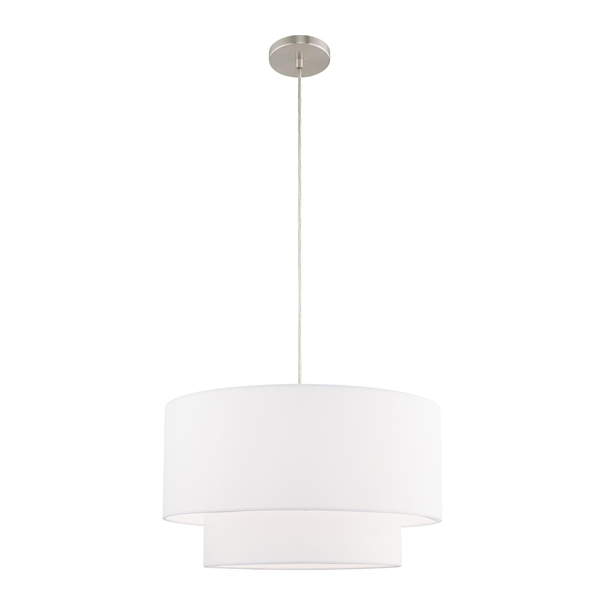 Livex Lighting Meridian 1 - Light Chandelier in  Brushed Nickel