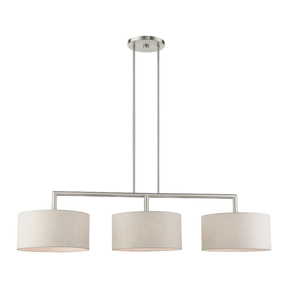 Livex Lighting Meridian 3 - Light Chandelier in  Brushed Nickel