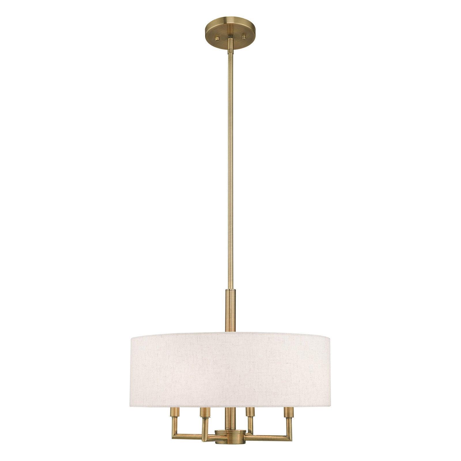 Livex Lighting Meridian 4 - Light Chandelier in  Antique Brass