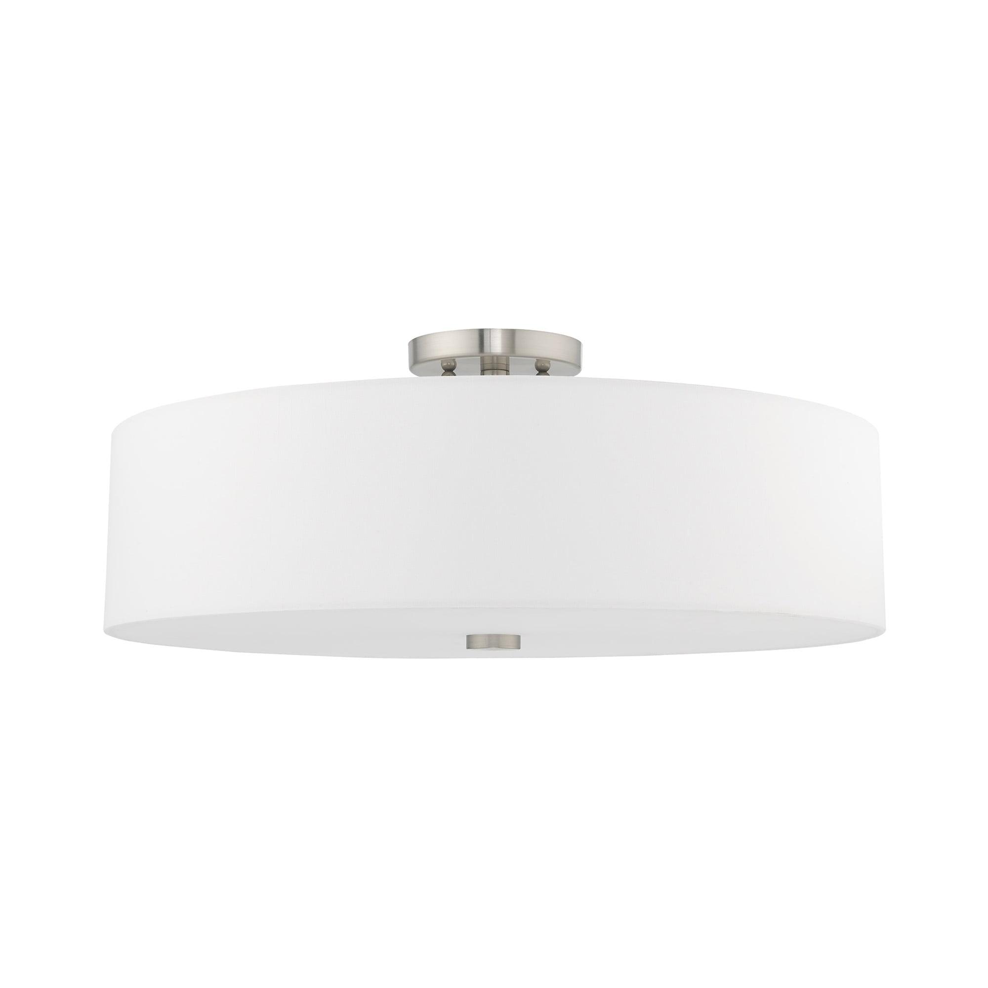 Livex Lighting Meridian 5 - Light Semi-Flush Mount in  Brushed Nickel