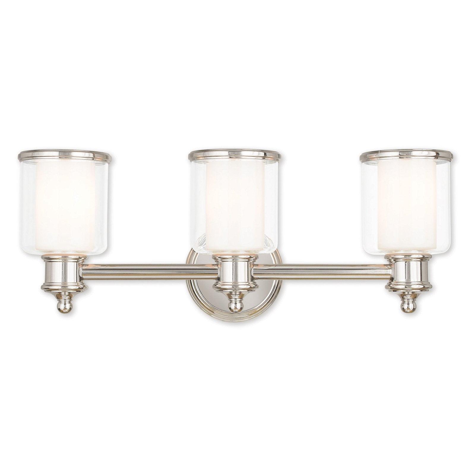 Livex Lighting Middlebush 3 - Light Vanity in  Polished Nickel