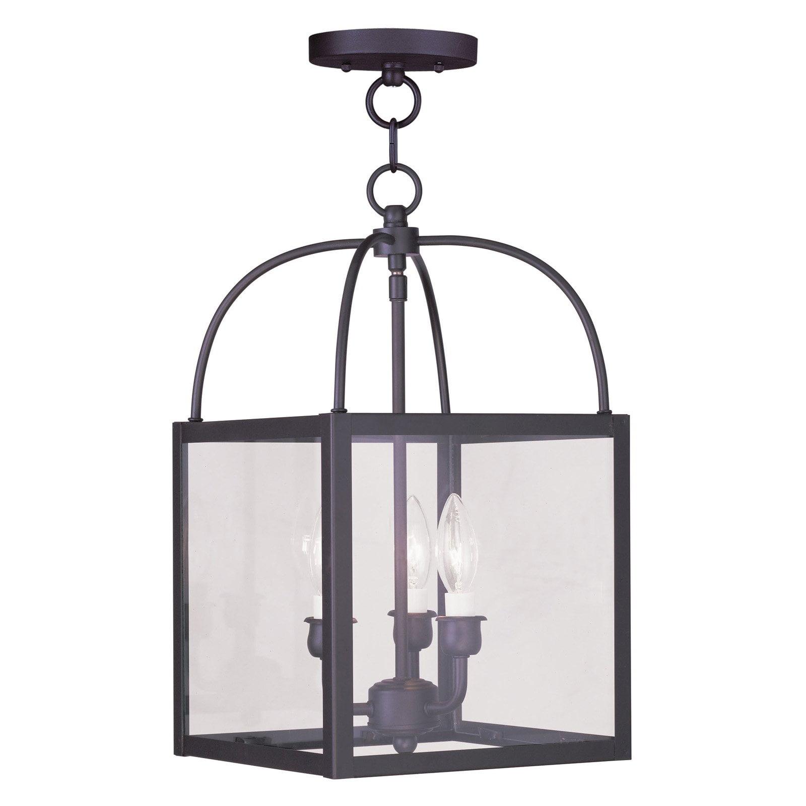 Elegant Milford Mini Pendant with Clear Glass and Bronze Finish