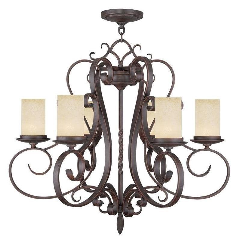 Livex Lighting Millburn Manor 6 - Light Chandelier in Imperial Bronze
