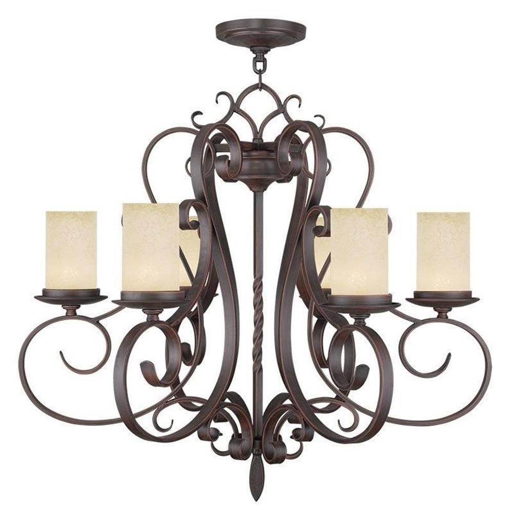 Livex Lighting Millburn Manor 6 - Light Chandelier in Imperial Bronze