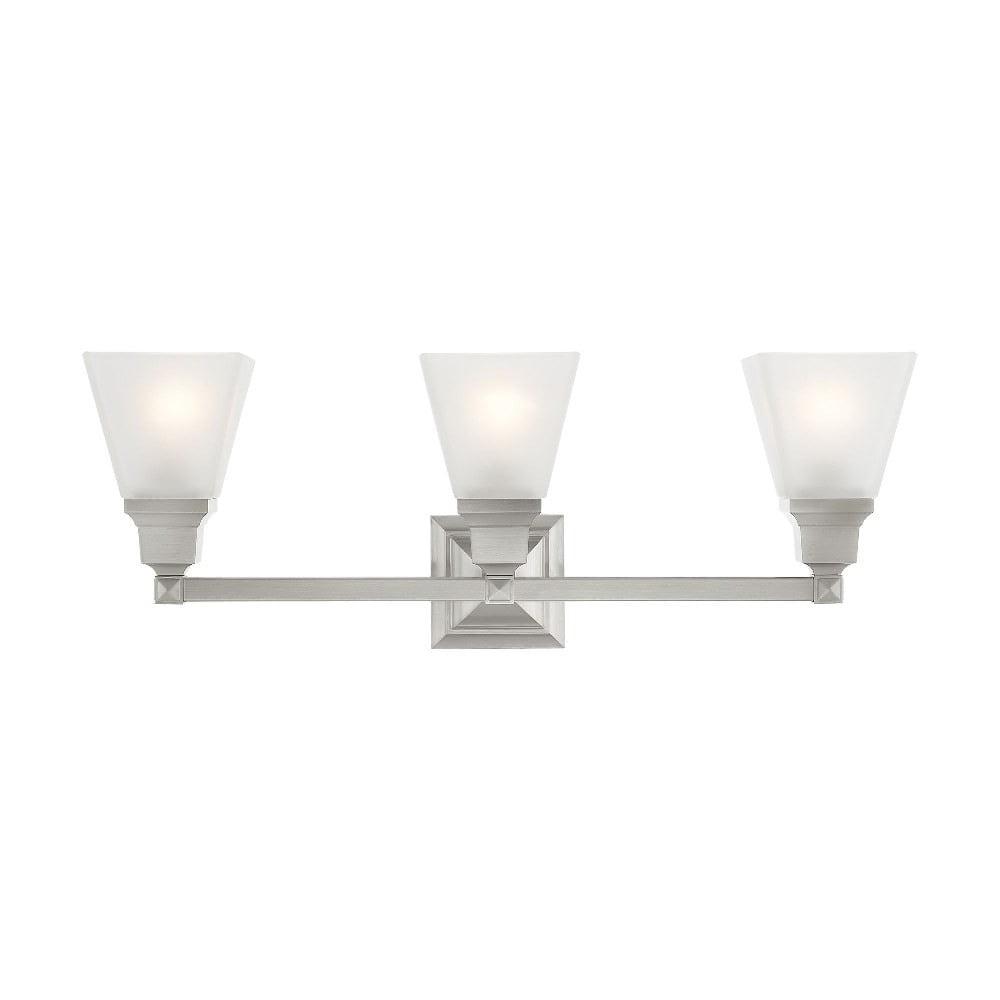 Livex Lighting Mission 3 - Light Vanity in  Brushed Nickel