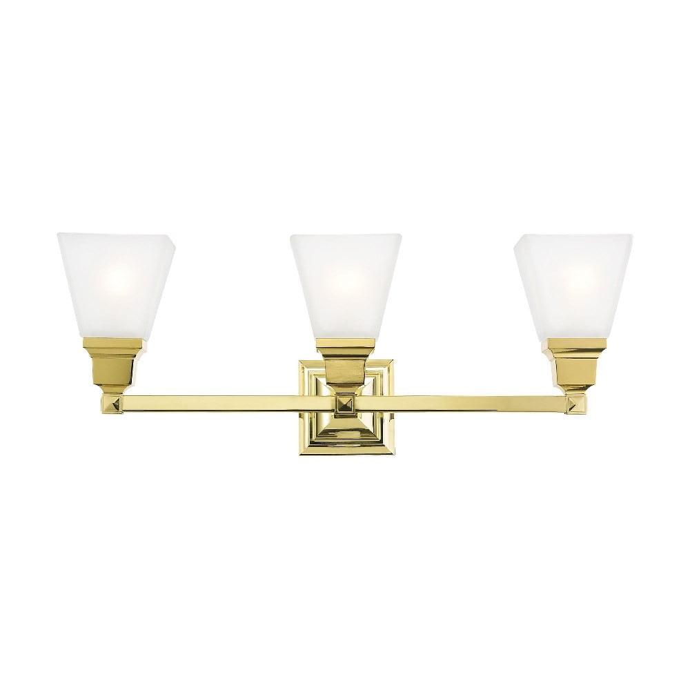 Livex Lighting Mission 3 - Light Vanity in  Polished Brass