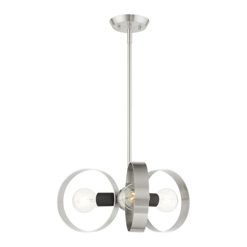 Livex Lighting Modesto 3 - Light Chandelier in  Brushed Nickel