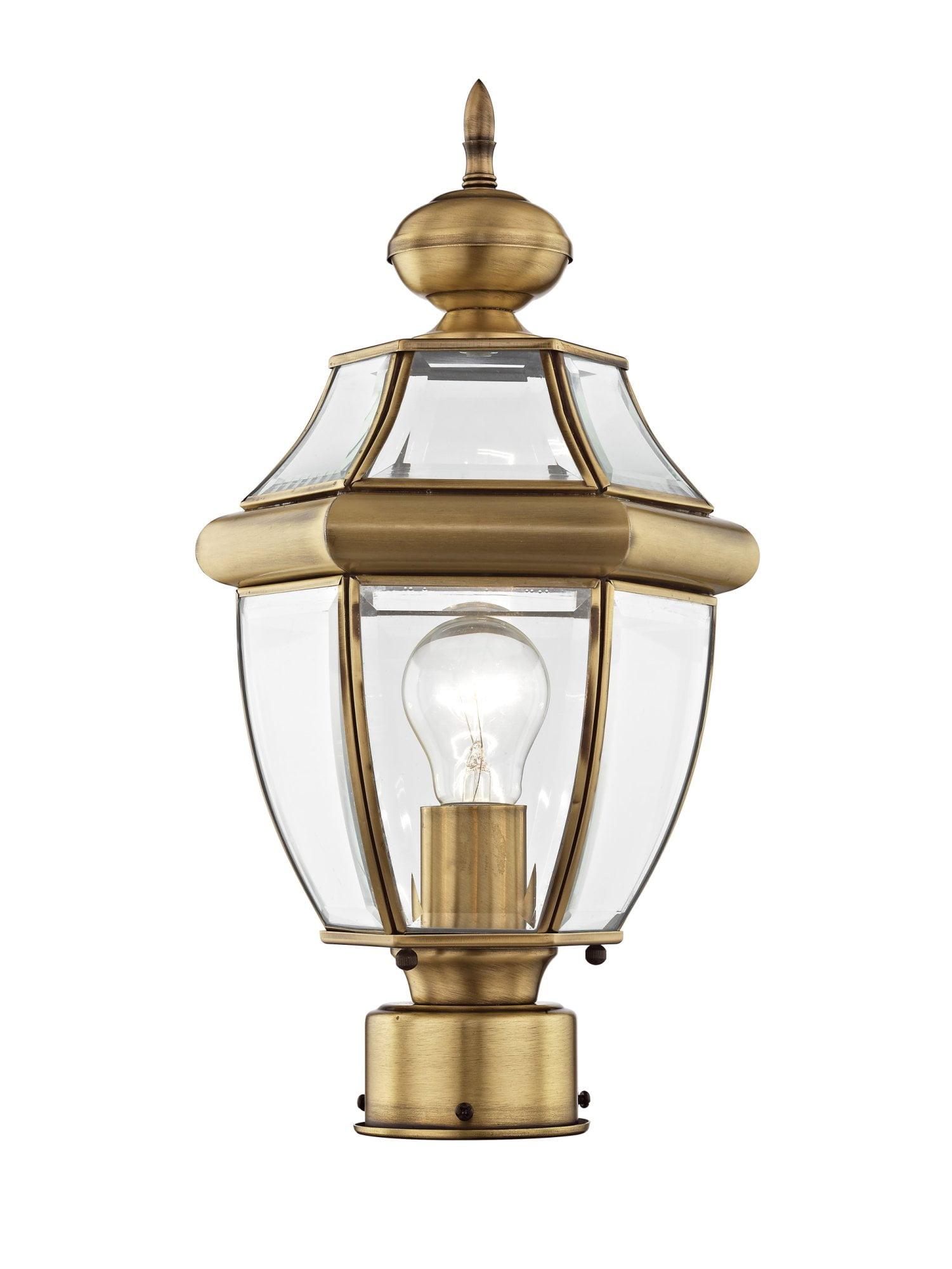Livex Lighting Monterey 1 - Light Post Light in  Antique Brass