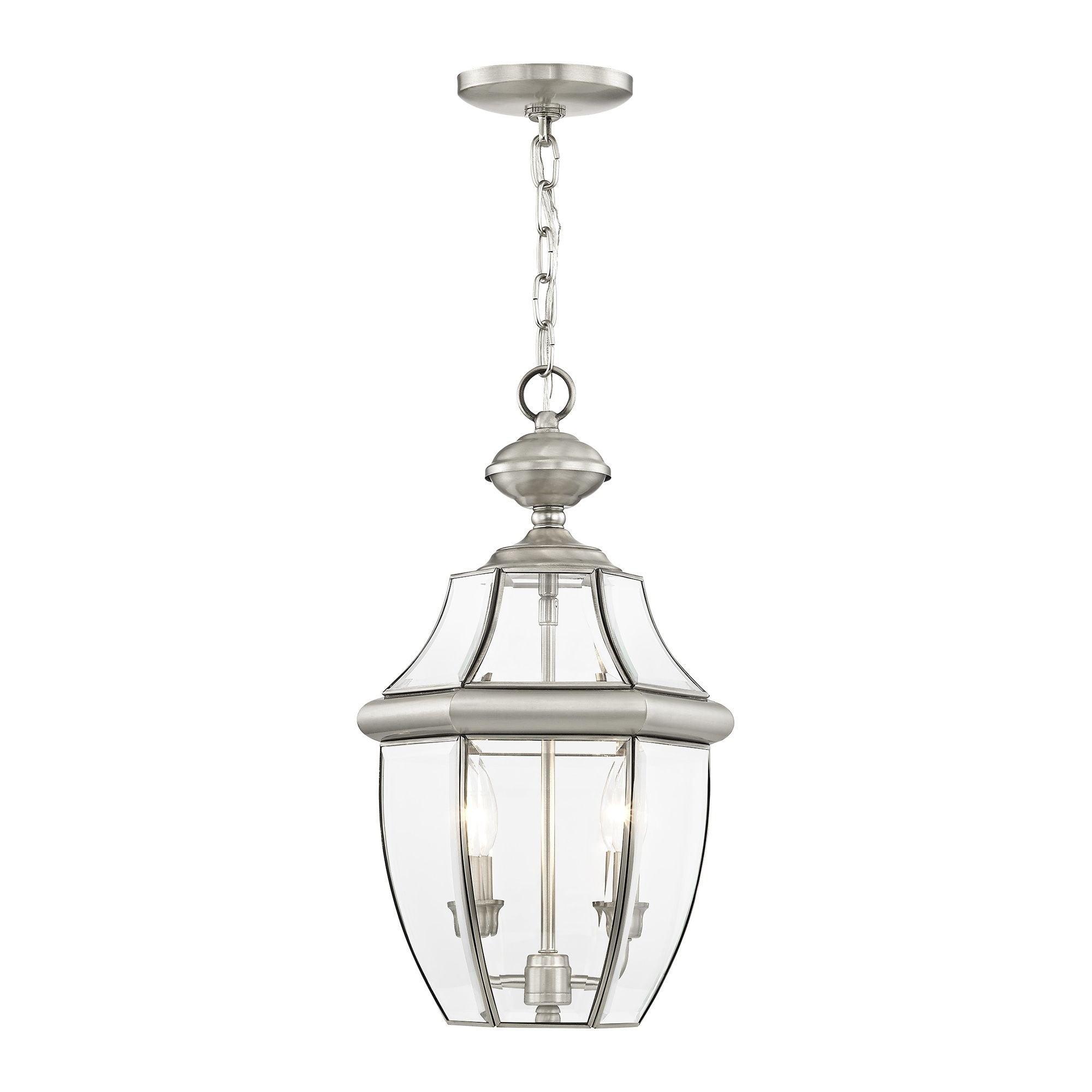Lighting Lumens 2 Light Outdoor Chain Lantern Pendant with Clear Glass Shade